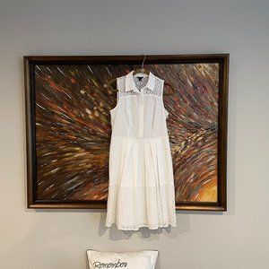 PRICE DROP!   Ann Taylor White cotton Sleeveless Dress.   Size 6